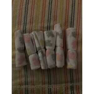 Animal Print Baby Washcloths Set of 6 NEW Self Care Bathing Wash Time Soft